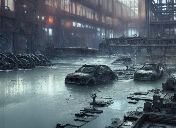 The ruins of a mechanical factory undefined