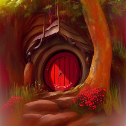 Red Hobbit Door