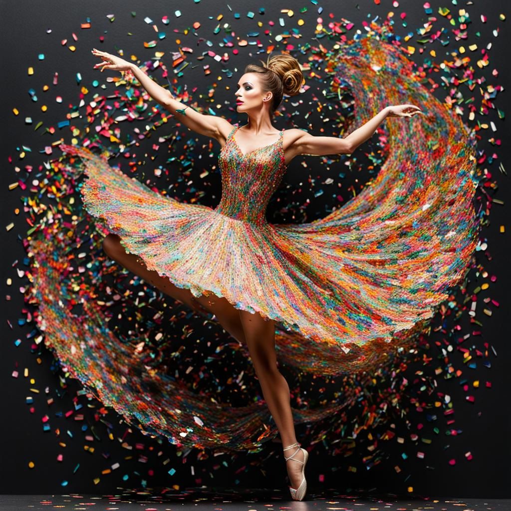  tourbillon de confettis multicolore  by @julien salmon