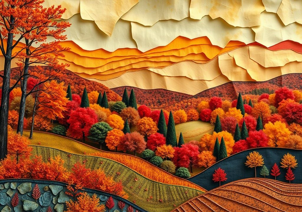 Fall Paper Collage