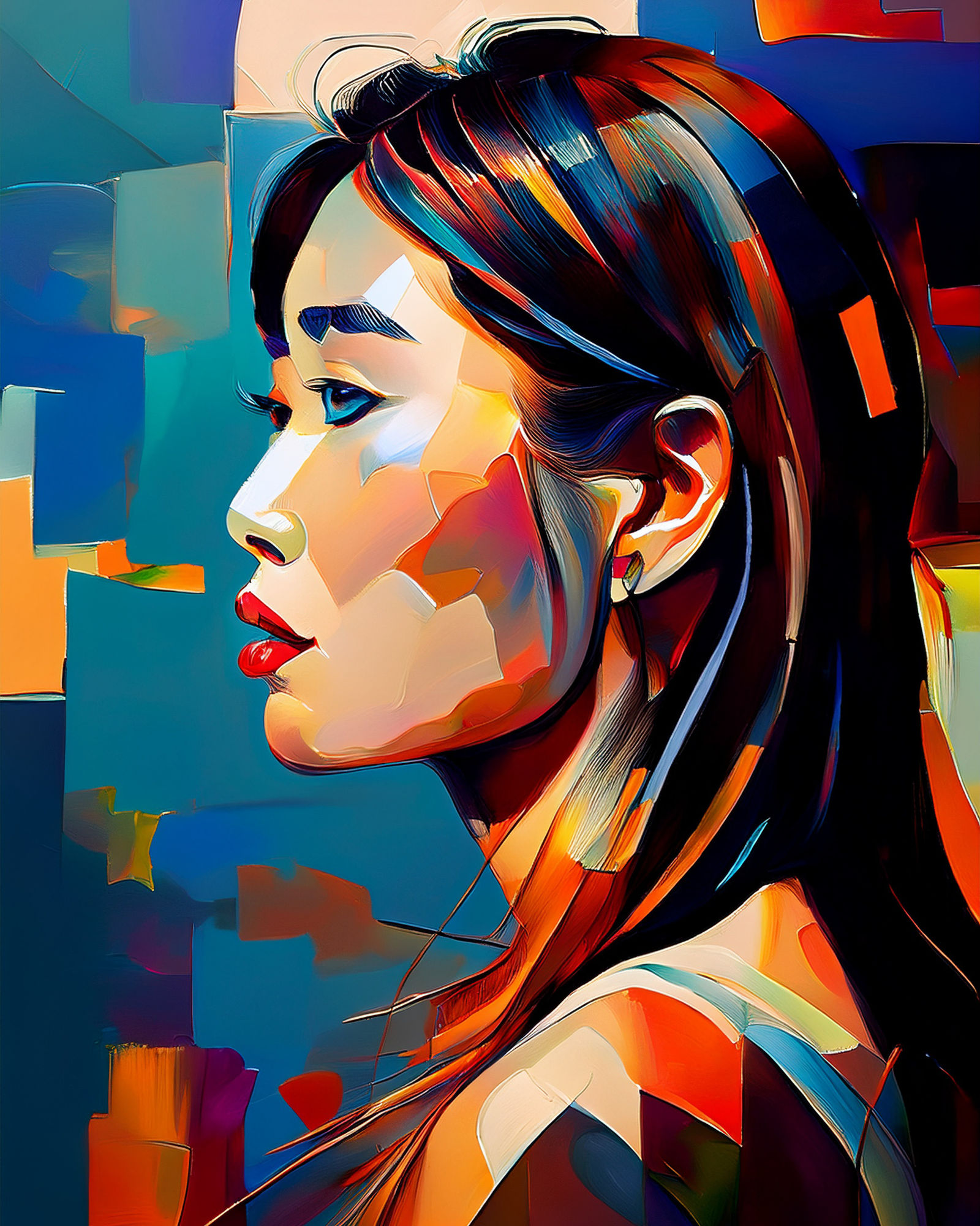 A hyperrealistic, large-scale portrait