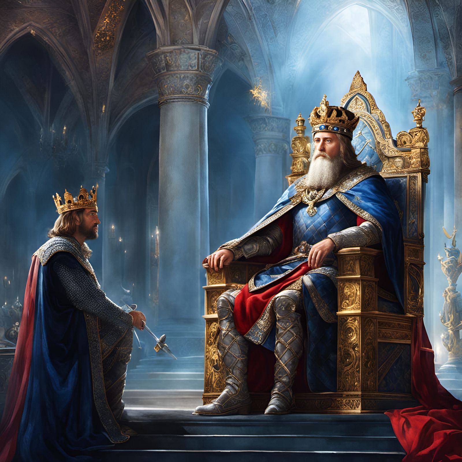 Portrait of William the Conqueror on Throne - AI Generated Artwork ...