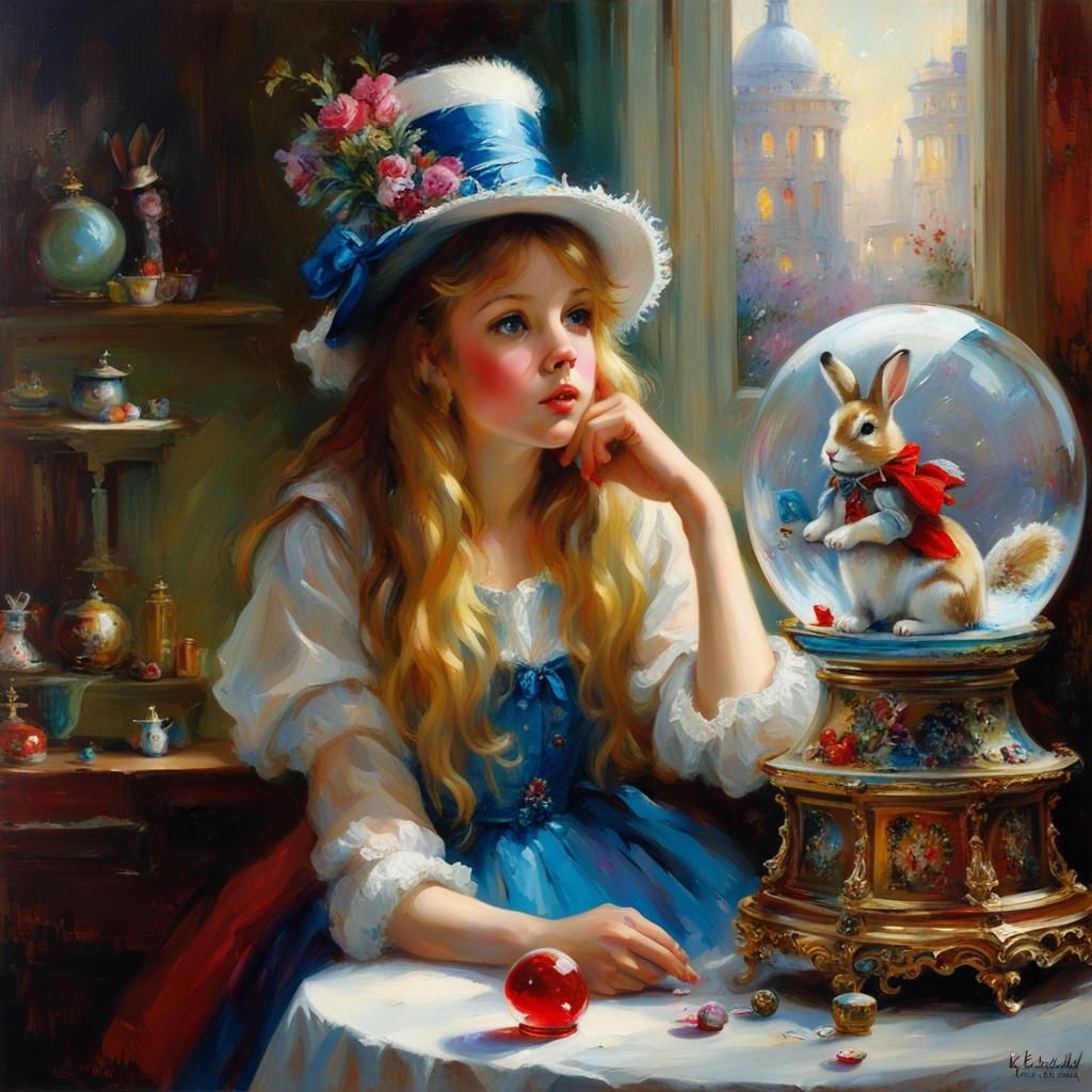 Alice and her snow globe