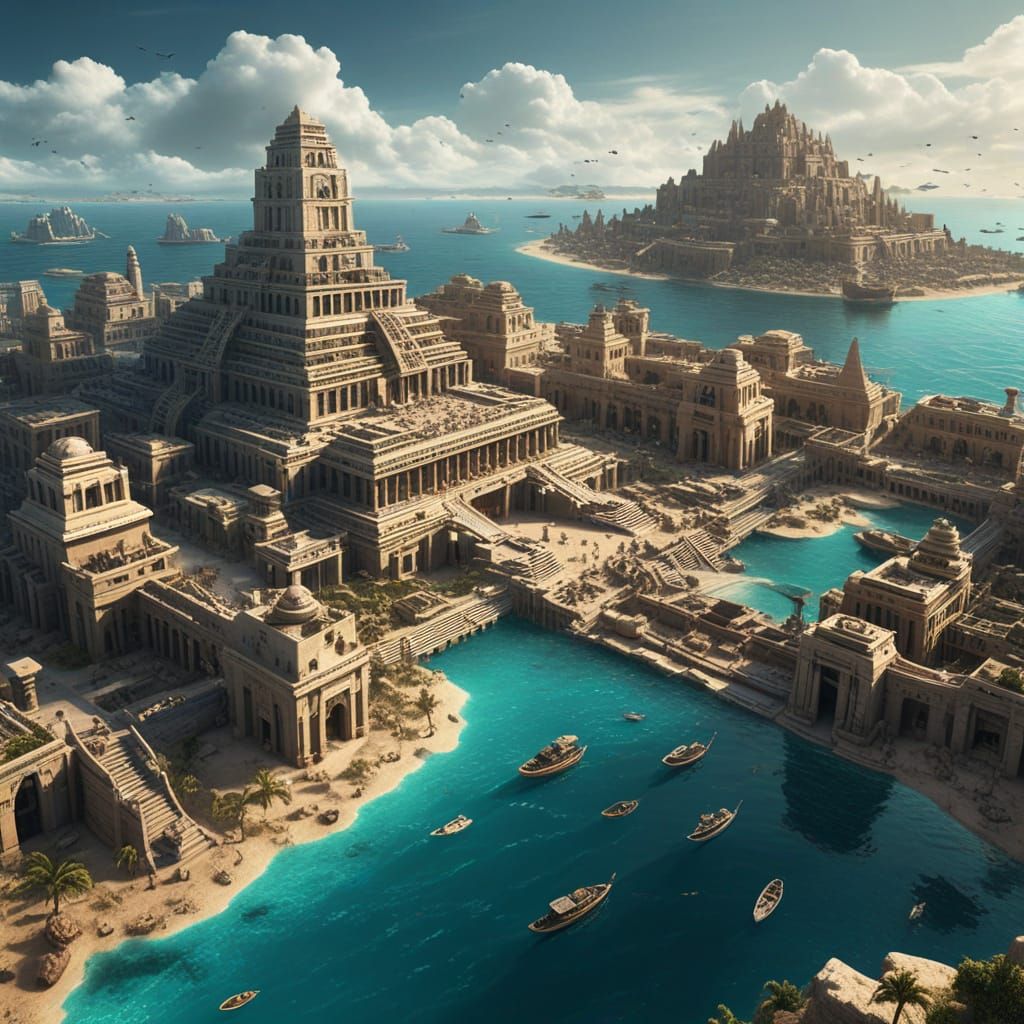 A city in ancient  Atlantis  by @STAR_CHILD