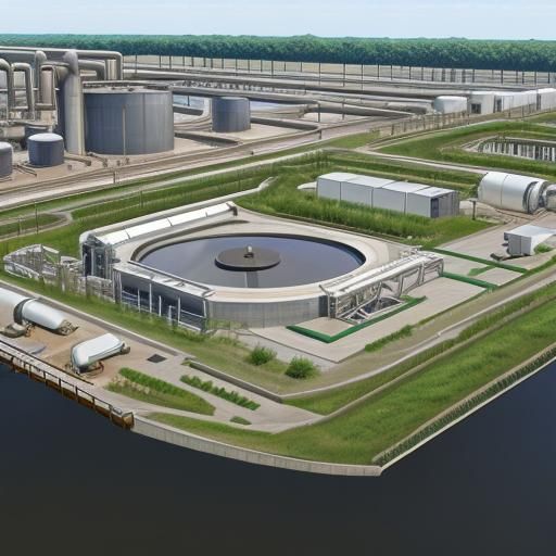 A city wastewater treatment plant