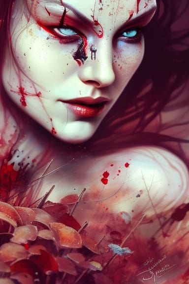 Close up of a stunning Beautiful elf girl with auburn hair, ...