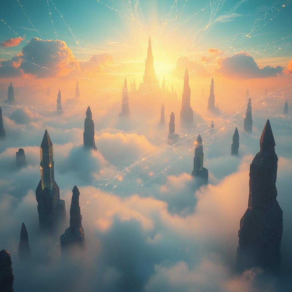 Ethereal Dreamscapes in Iridescent Hues