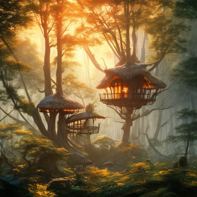 Magical Treehouse in the deepest forest false