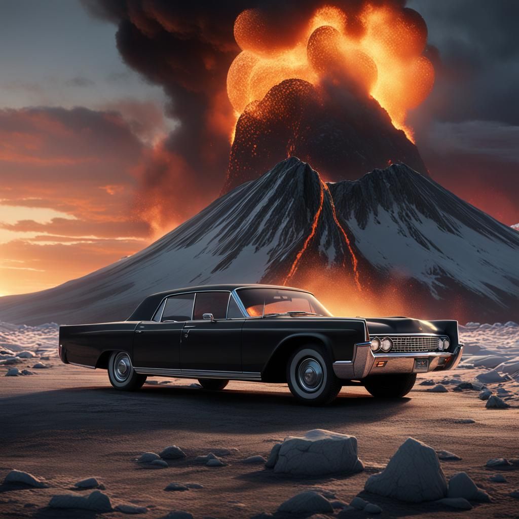 1963 Lincoln Continental big 4x4 off road tires black in the...