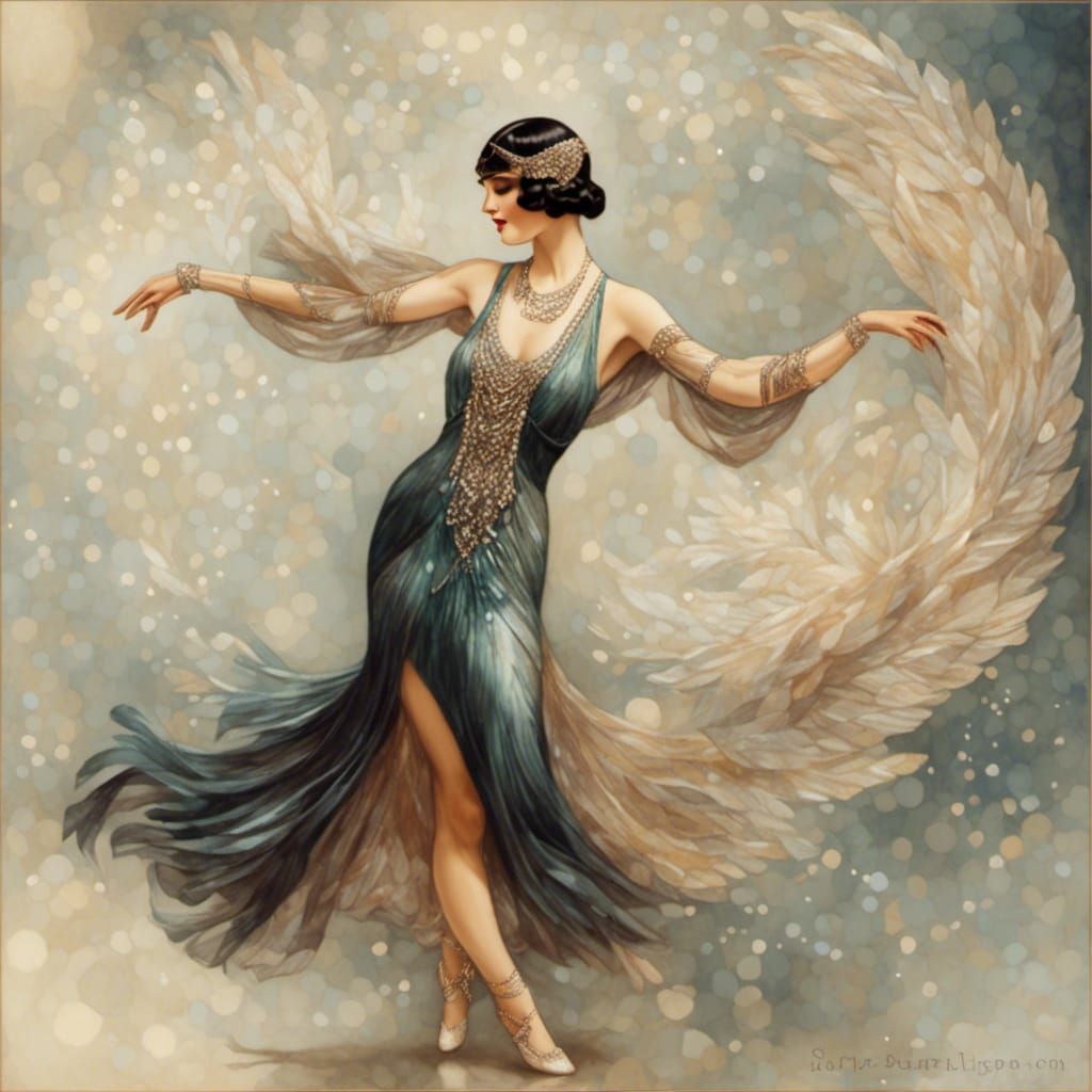 Dancing <lora:1920s Flapper:1.0>
