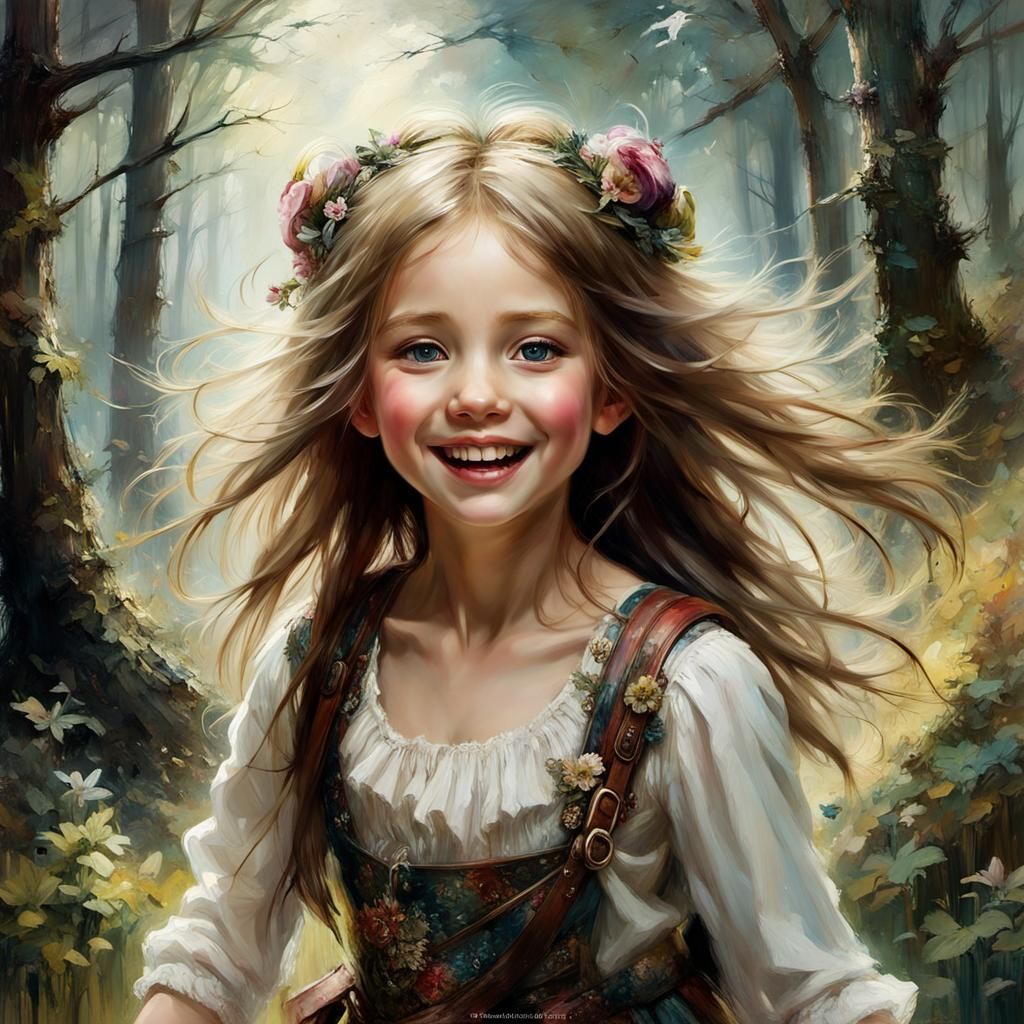 laughing 6 Year Old Girl AI Generated Artwork NightCafe Creator laughing-6-year-old-girl-ai-generated-artwork-nightcafe-creator