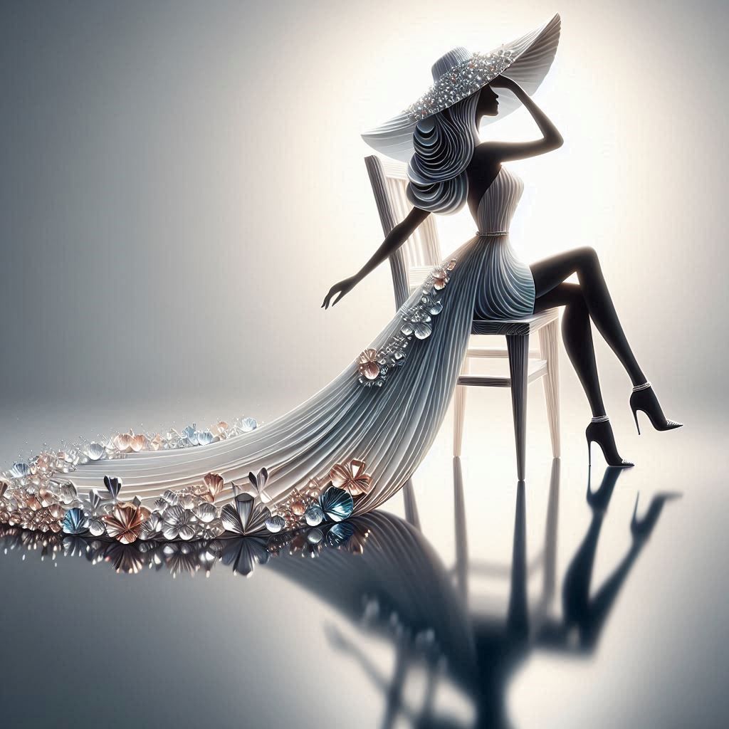 Lady gem paper quilled