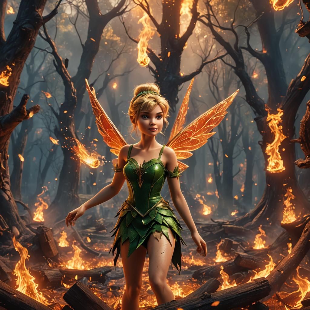 Tinker Bell, The Unburnt - AI Generated Artwork - NightCafe Creator