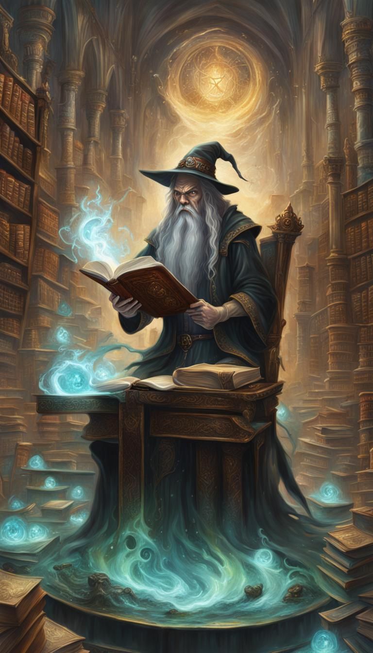 Book of souls book wizard magic witch detailed matte painting dynamic