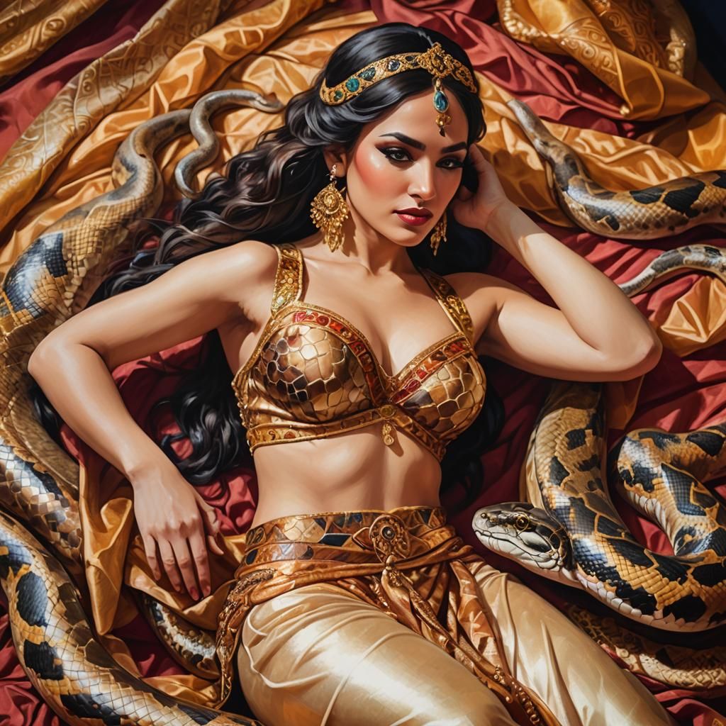 A very fair white skinned woman of Eurasian origin or Arabic...