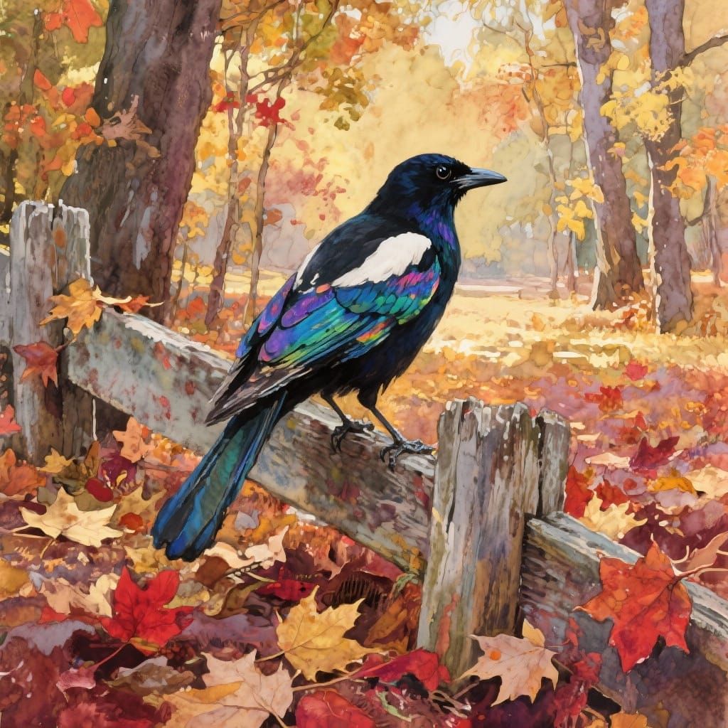 Autumn Magpie   by @GloryAut