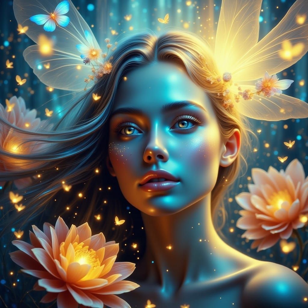 <lora:BioluminescentFlux:1.0> 