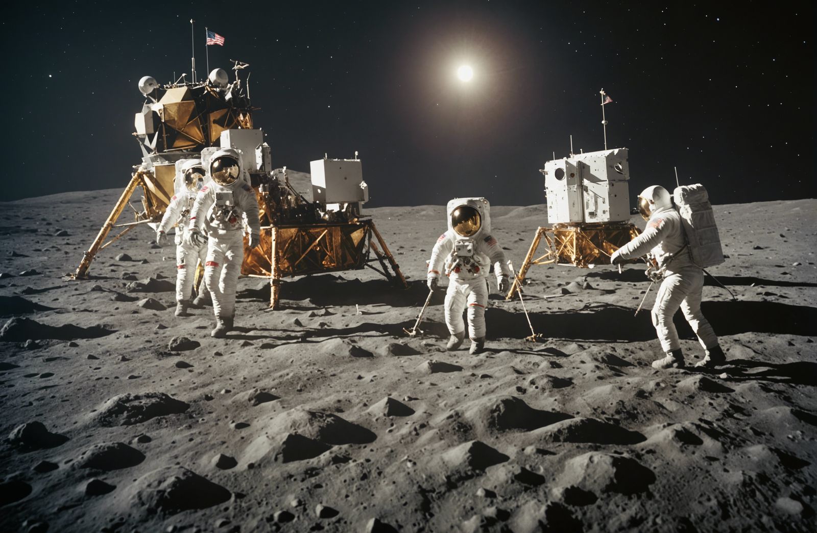 Moon landing... creatively upscaled 🌕🚀👨‍🚀