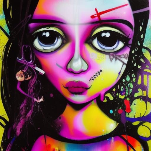 Interpration of Jenna Ortega - AI Generated Artwork - NightCafe Creator