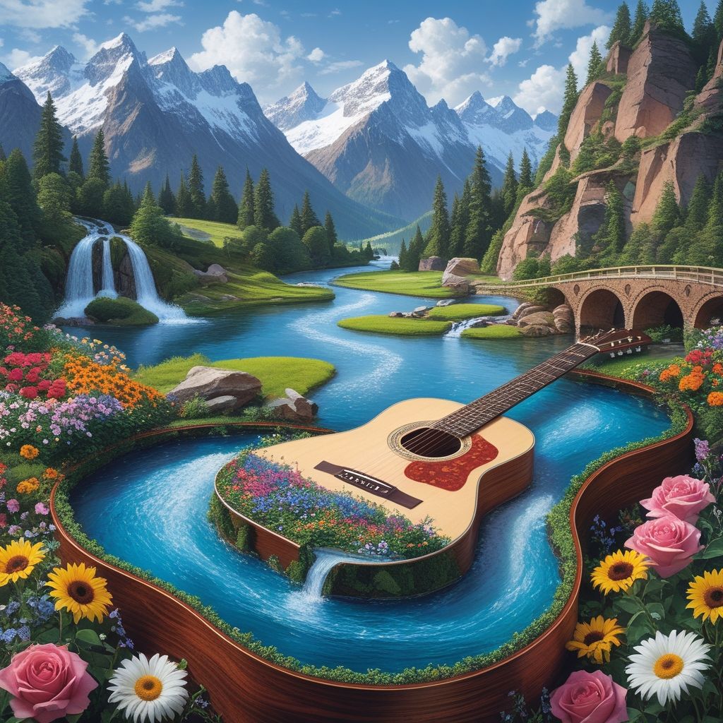 גיטרה על אגם