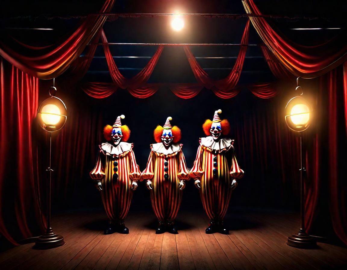 Spooky clowns - AI Generated Artwork - NightCafe Creator