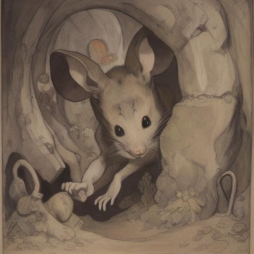 An underground mouse runs, and under it the earth trembles, ...