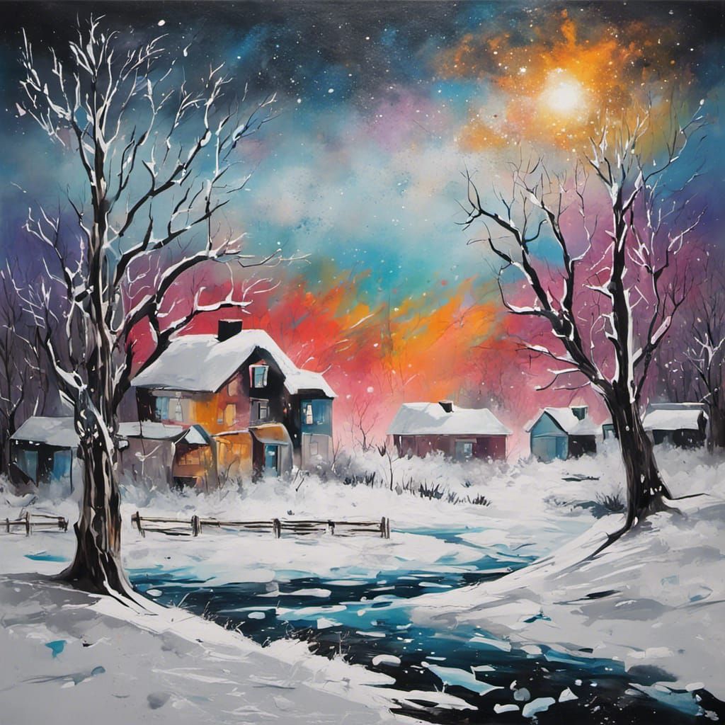 Winter's Whisper: A Serene Landscape of Snow