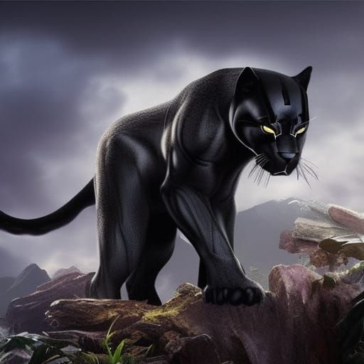 black panther cat - AI Generated Artwork - NightCafe Creator