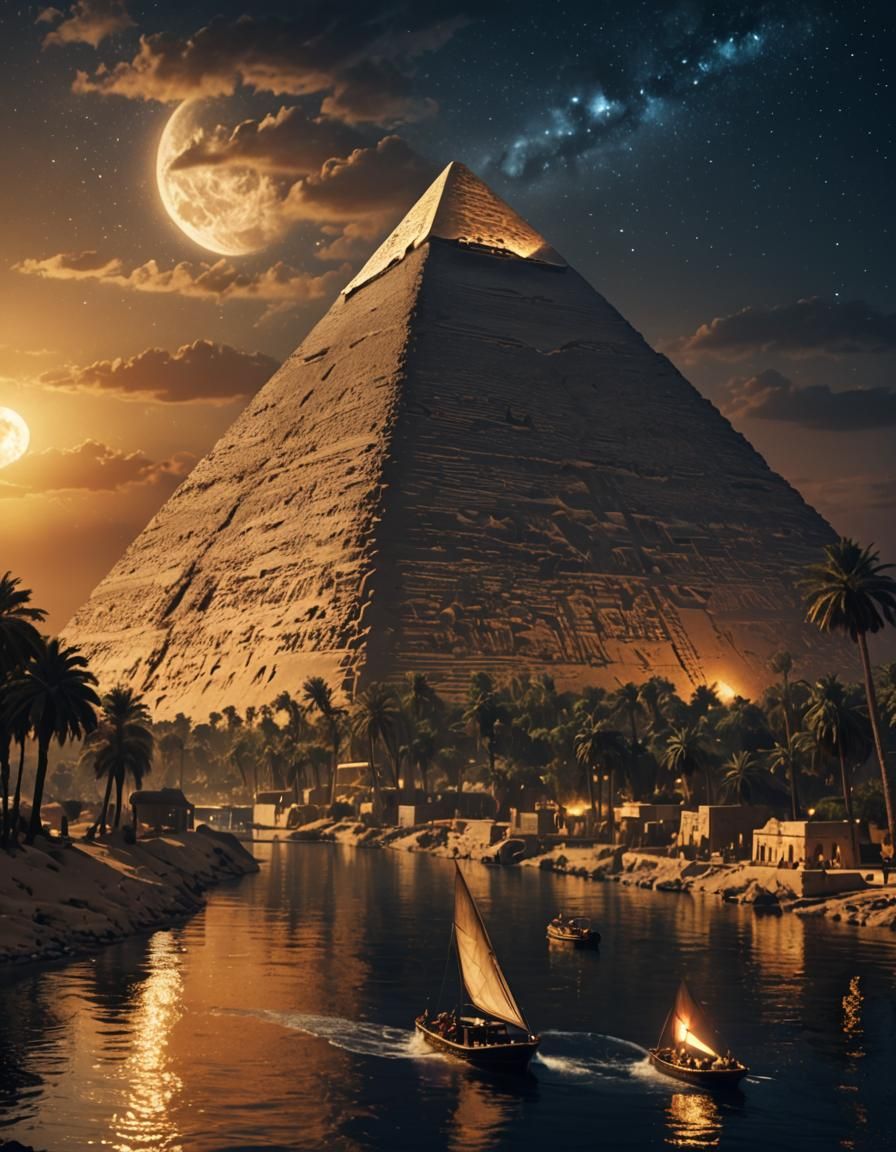 Travelling down the Nile river through ancient Egypt. Includ...
