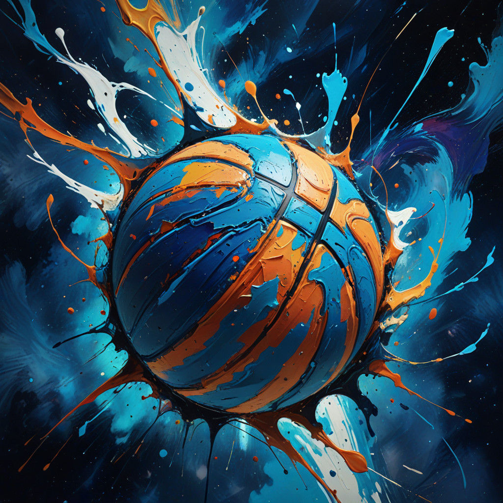 Basketball Transforms into the Earth in Vibrant Abstract Exp...
