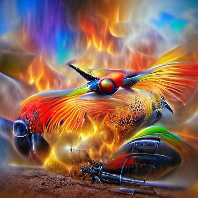 The Fire bird fly