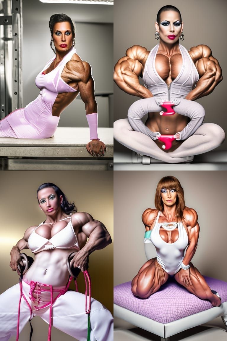 mistress kat bodybuilder Close-up portrait, color portrait, ...