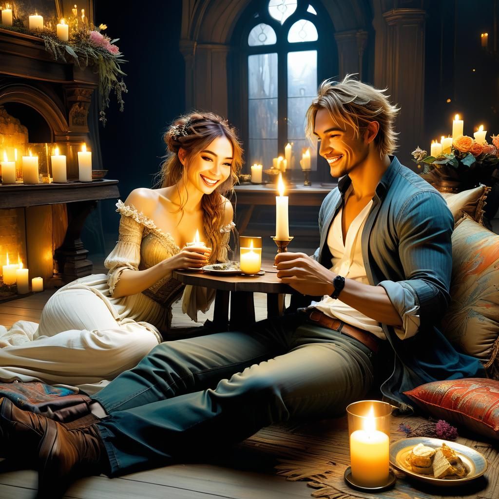 Candlelight Dinner for Two  by @Superbear
