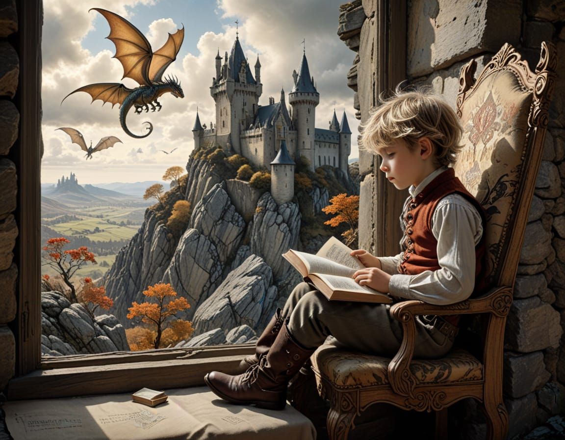 Reading and Imagination  by @MelanieL
