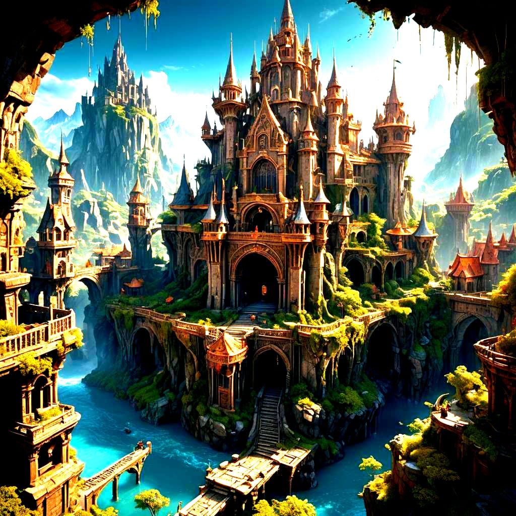 Fantastical Man in Detailed Matte Painting