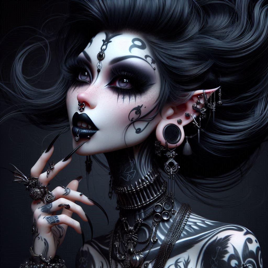 Kind of reminds me of a gothic Christina Aguilara