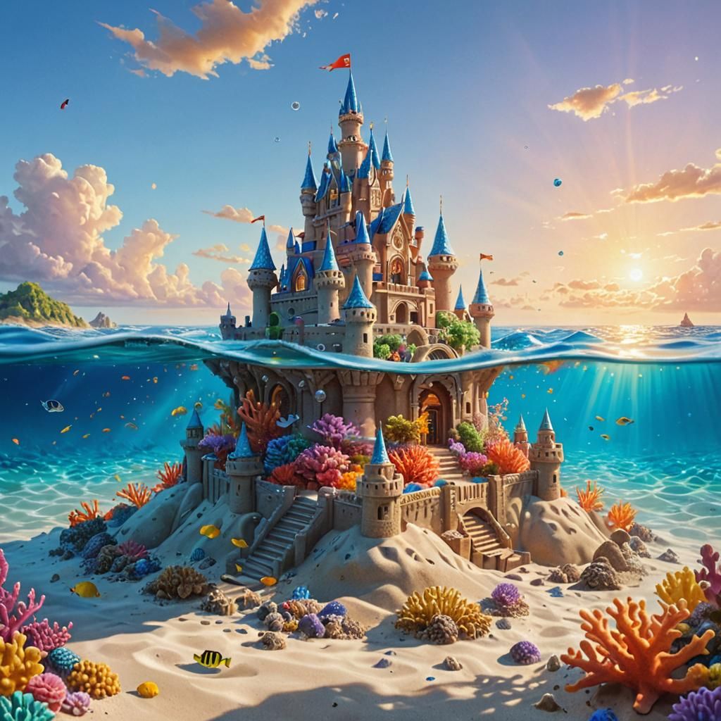 whimsical fantastic (sandcastle)   by @Kitcalyx