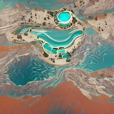 Utopian turquoise pool anime
