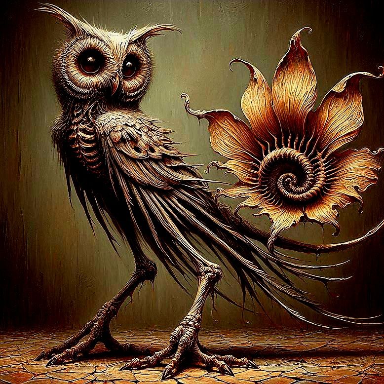 Owls. Clay. Surrealism