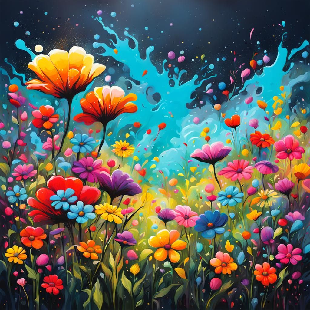 Beautiful flower meadow