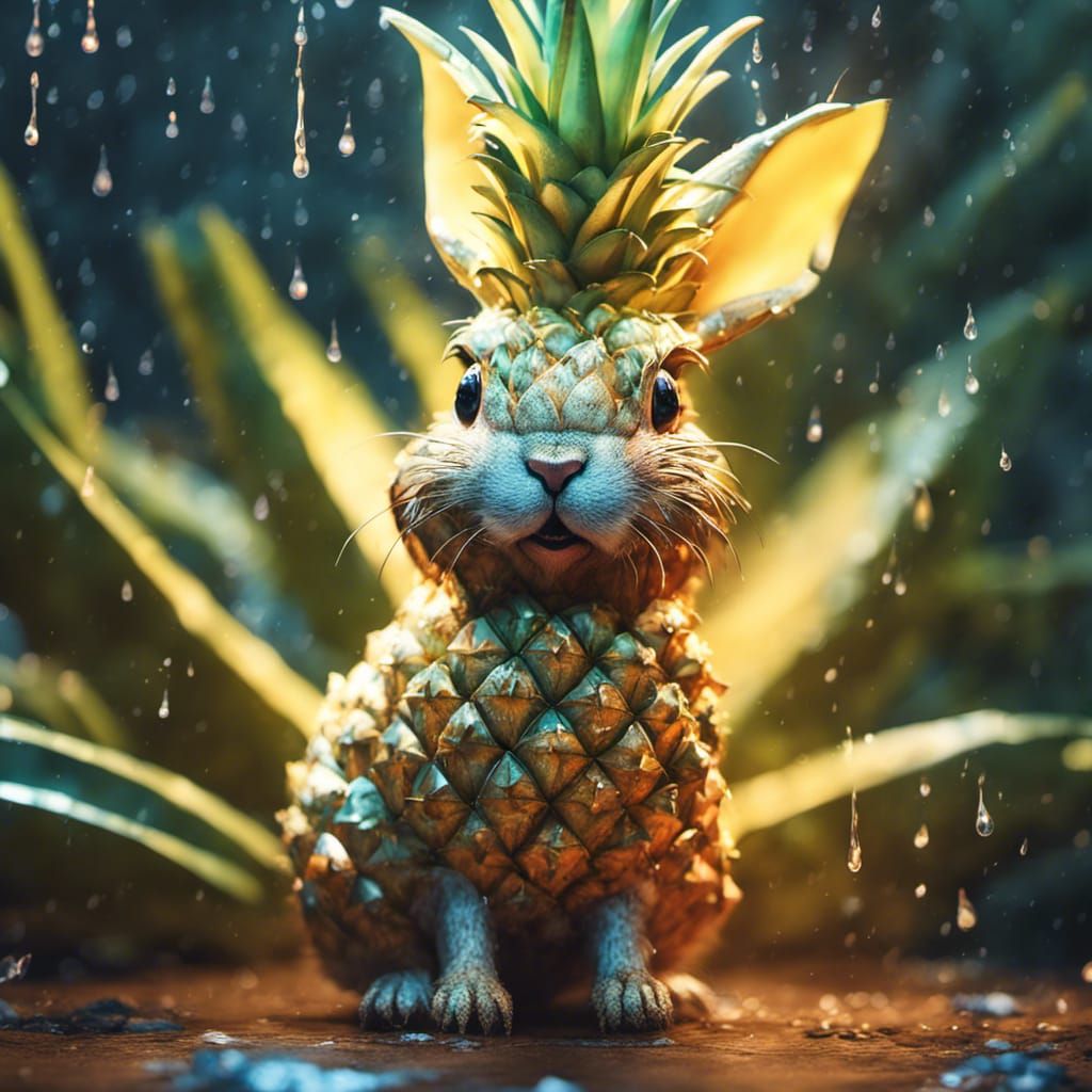 Pineapple bunny AI Generated Artwork NightCafe Creator