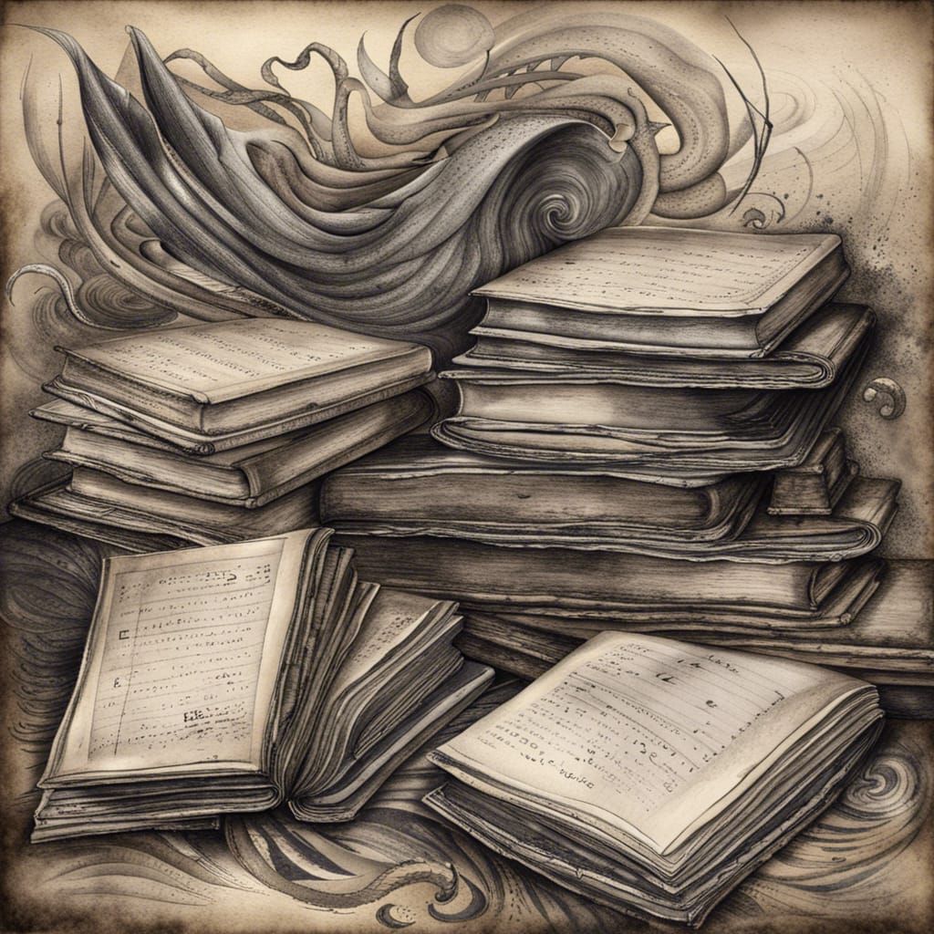 Poesiealbum written, black and white, flowing black ink, wri...