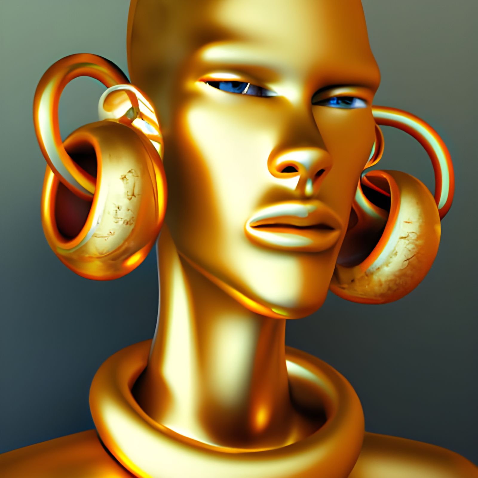 Italian fashion model from the future, bronzata, cosmic and ...