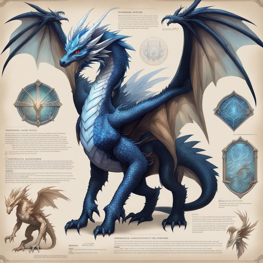 Hyperdetailed realistic character sheet and concept art of D...