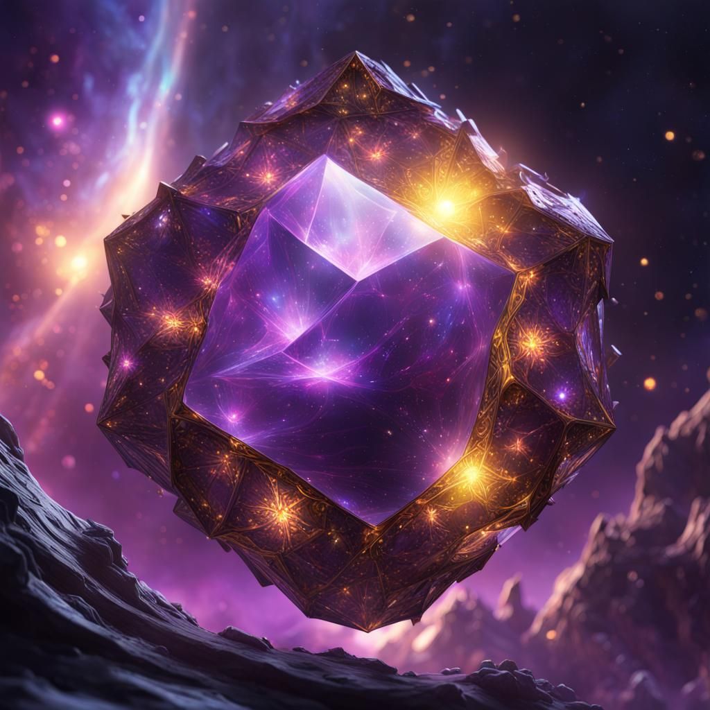 galactic crystal in space cosmos - AI Generated Artwork - NightCafe Creator