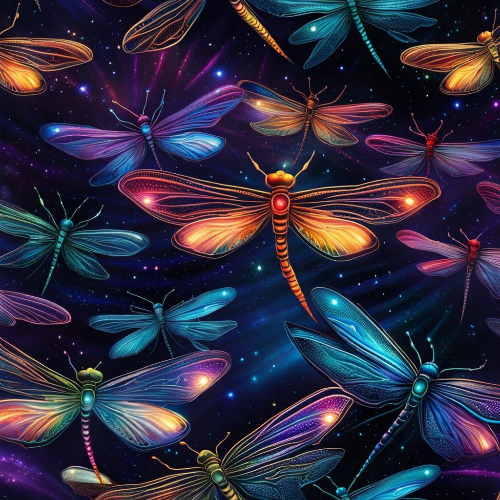 Dragonflies in space