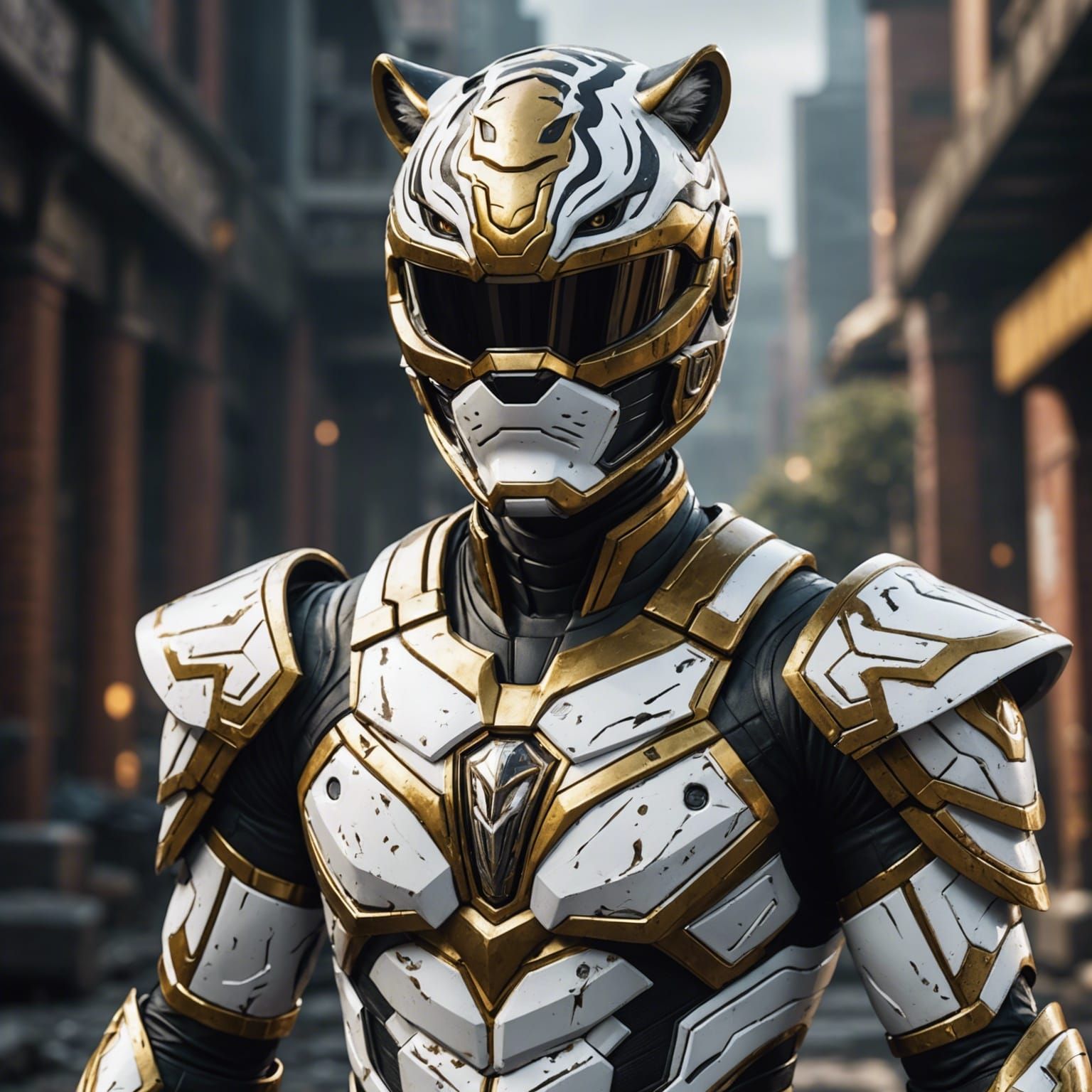 White Power Ranger variant - AI Generated Artwork - NightCafe Creator