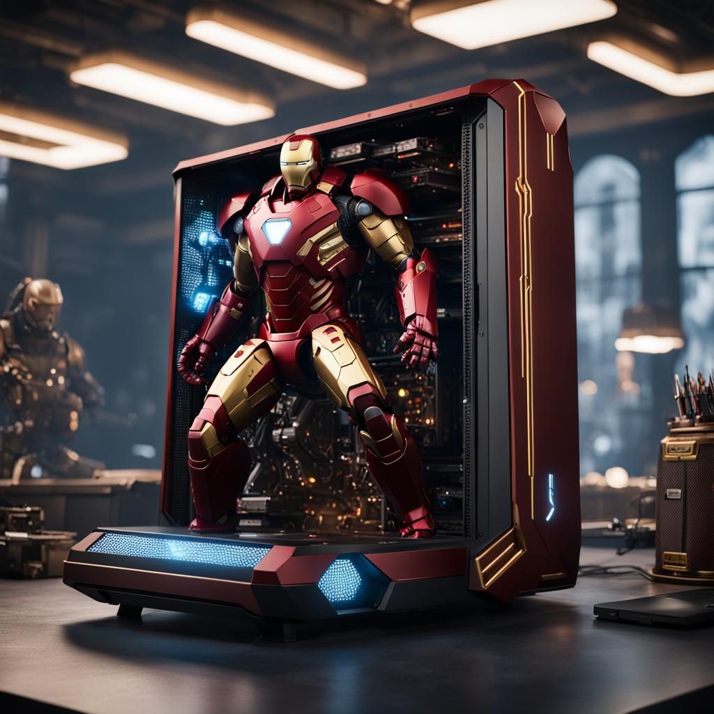 iron man themed gaming pc
that is the size of a standard gam...