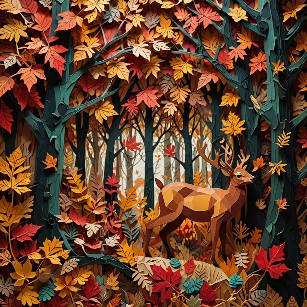 Paper deer camouflage