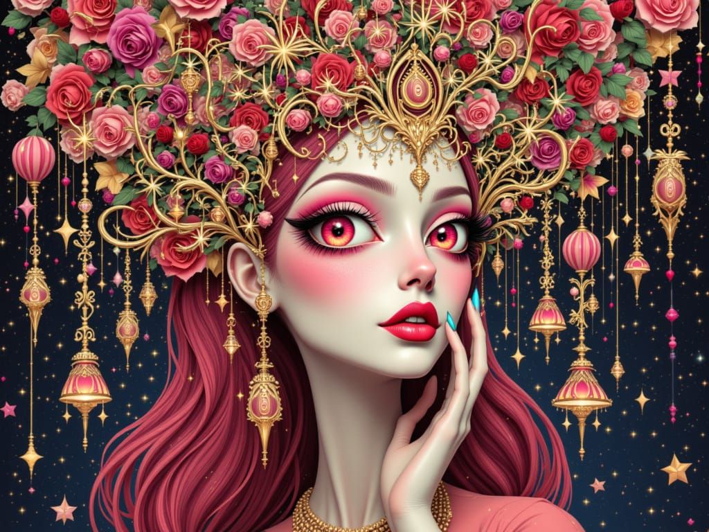 “Ultra Nouveau” in stylized text integrated with portrait <lora:Ultra Nouveau:1.0>